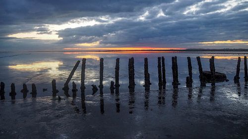 Waddenzee zonsopkomst Holwerd