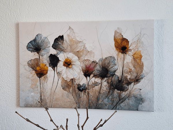 Customer photo: Dry Flowers Bouquet by Treechild, on canvas