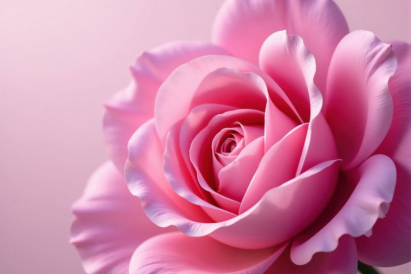 Close-up Photograph of a Light Pink Rose by Markus Gann