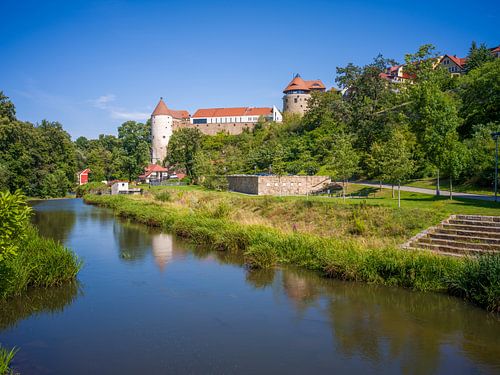 Bautzen – View across the Spree towards Ortenburg Castle