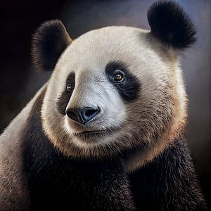 Porträt eines Reisen Pandabär Illustration