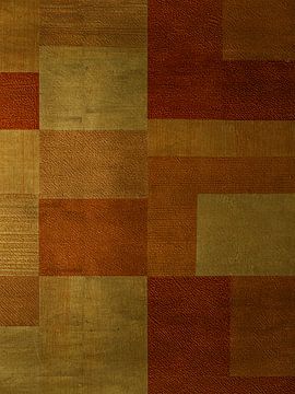 Abstrakt Minimalistisch: Stimmungsvolle Herbsttöne mit goldenem Schimmer von STUDIO ARTSY