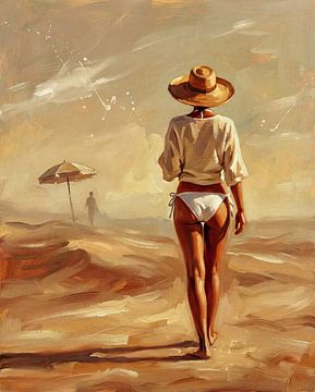 Ruhiger Strandspaziergang in warmen Farbtönen von Jan Keteleer