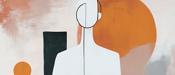 Abstract figuur met geometrische vormen van Poster Art Shop