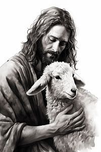 Jésus et l'agneau sur Uncoloredx12