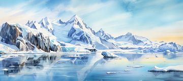 Antarctica van Abstract Schilderij