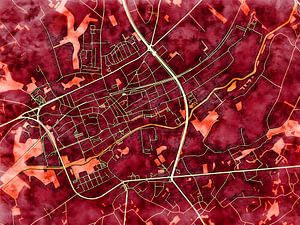 Karte von Ninove im stil 'Amber Autumn'
