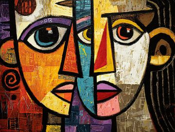 Faces in Color Harmony van ARTEO Schilderijen