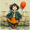 meisje met ballon van Gelissen Artworks