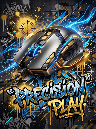 Präzisions-Gaming-Maus – Graffiti, Street Art, Gamer, Grafikdesign