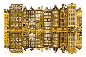 Gouden Damrak Amsterdam Nederland van Hendrik-Jan Kornelis