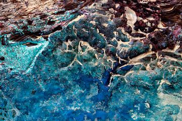 Farbenfrohe Wasserlandschaft von Art by Fokje