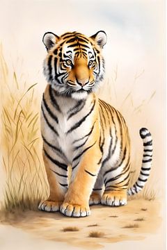 Junger Tiger in der Wildnis II