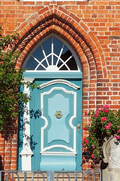 Tür, Portal, Historische Hausfassade  Am Stintmarkt, Altstadt, Lüneburg, Niedersachsen, Deutschland,
