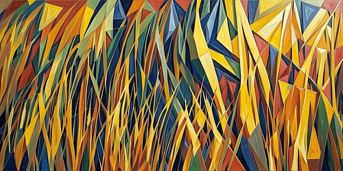 'Seasons by the Sea': a modern, abstract geometric interplay of lines