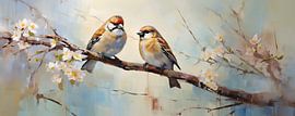 Sparrows Spring Blossom