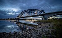 Sunset at the Ijsselbrug in Zwolle.