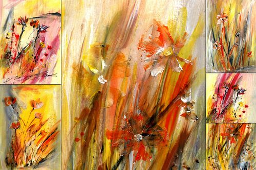 Bloemen in geel en oranje