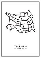 Tilburg from above - abstract lines with character