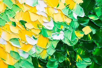 Farbenfrohe Pinselstriche – Grün-Gelb-Variationen von Poster Art Shop