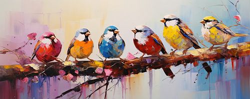Colourful Birds | A Colourful Parade of Birds by Eye catching paintings