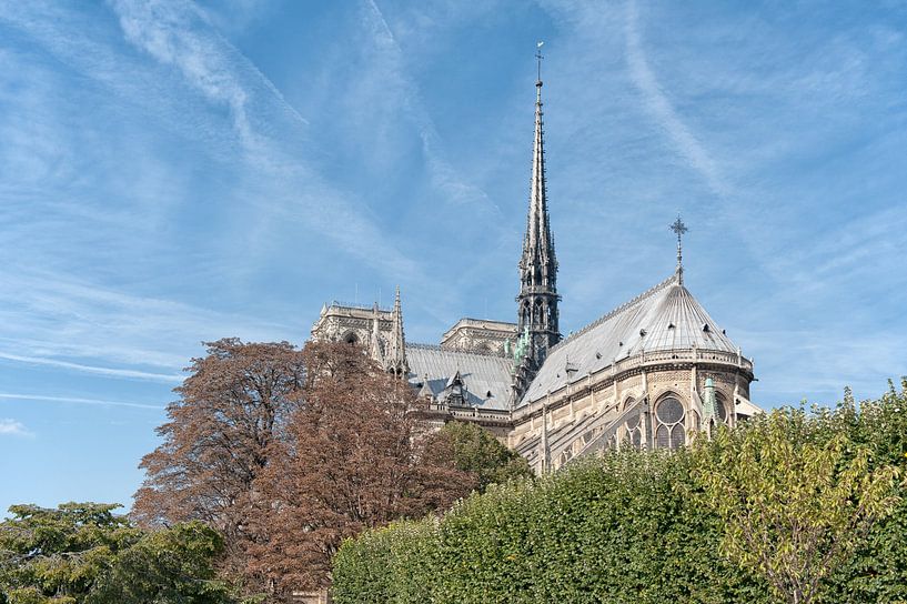 Back of Notre-Dame in Paris by Rene du Chatenier