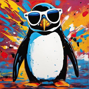 Painting Penguin 05.4 by Blikvanger Schilderijen