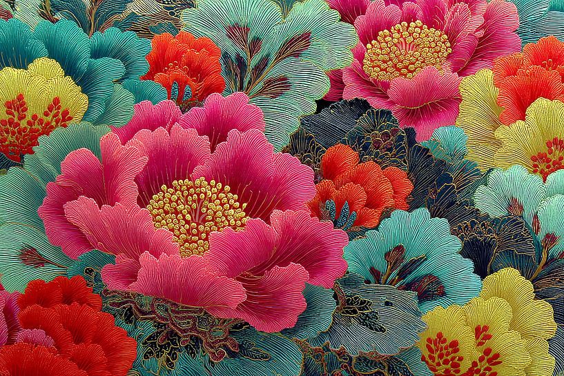 japanische farbenfrohe Kunst von Egon Zitter
