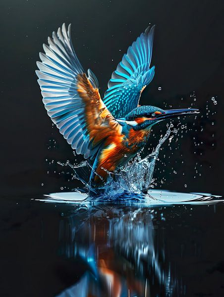 vibrant kingfisher by PixelPrestige