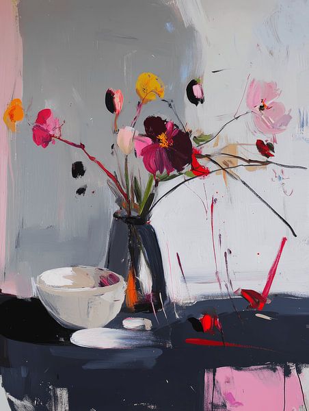 Colourful still life with flowers by Studio Allee