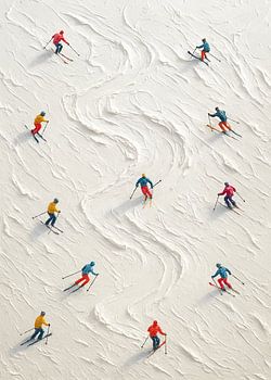 Farbtanz im Pulverschnee