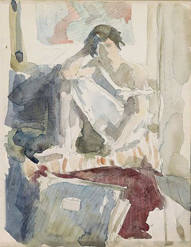 Reijer Stolk - Seated woman in an interior (around 1916)