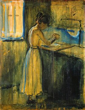 Edvard Munch.Junge Frau wäscht sich
