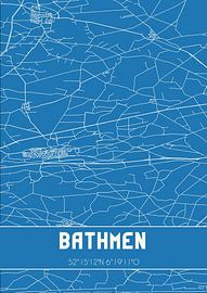 Blueprint | Carte | Bathmen (Overijssel) sur Affiches de lieux