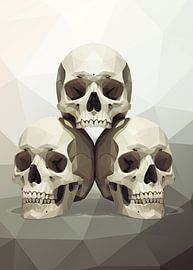 Pyramid of Skulls Low Poly by Low Profile