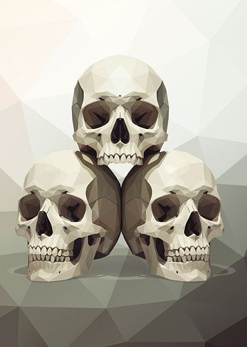 Pyramid of Skulls Low Poly