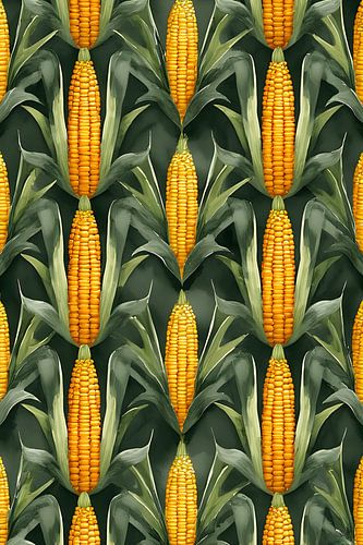 Diepgroen maïsveld mozaïek