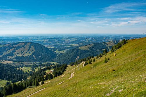 Uitzicht vanaf de Hochgrat richting Oberstaufen