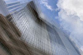 De Rotterdam in Rotterdam multiple exposure