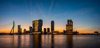 Skyline Rotterdam in the morning van Eddie Visser thumbnail