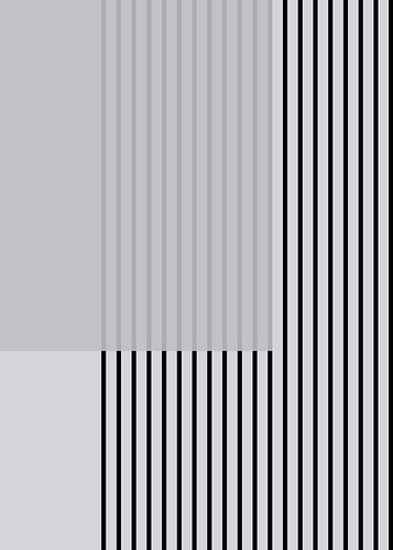 Minimalistische geometrische abstracte kunst, zwart en grijs