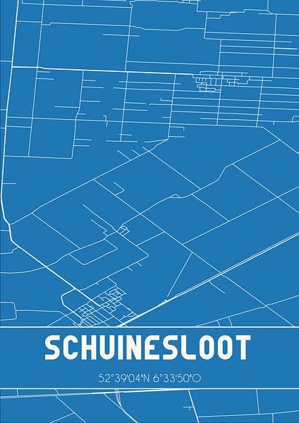 Blueprint | Map | Schuinesloot (Overijssel) by Prints of Place