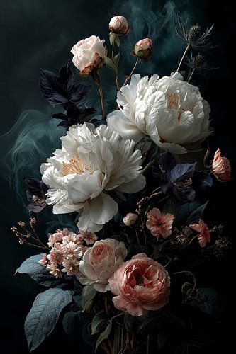 White Peonies in the Darkness no.9