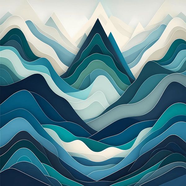 Blue Mountain Layers by Artistic