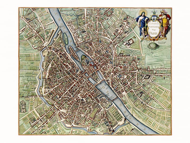 Map Paris - 1657 by Bibliotheek Beeld