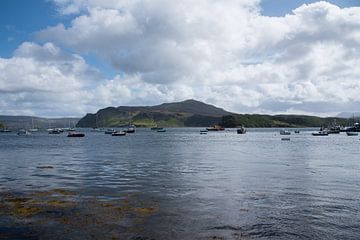 Schotland, Isle of Skye-de haven in Portree van Cilia Brandts
