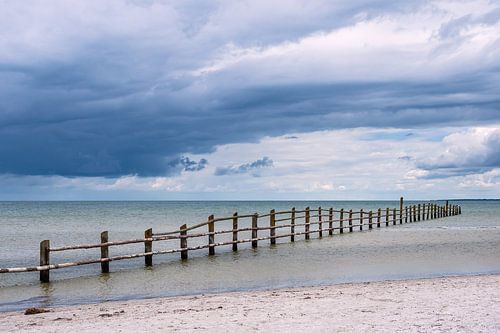 Het noordelijk strand aan de Fischland-Darß