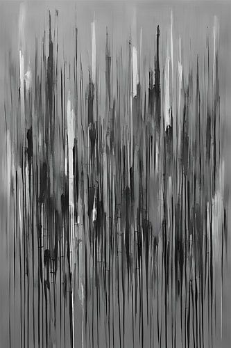 Black Paint Stripe Painting