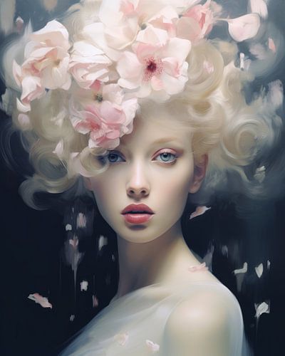 Portrait moderne "Sweet flower girl&quot ;