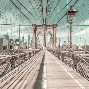 NEW YORK CITY Brooklyn Bridge | urbaner Vintage-Stil von Melanie Viola